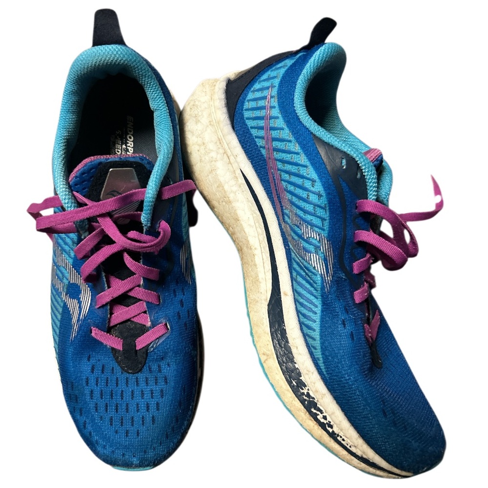 Saucony Women's Blue and Pink Athletic Shoes